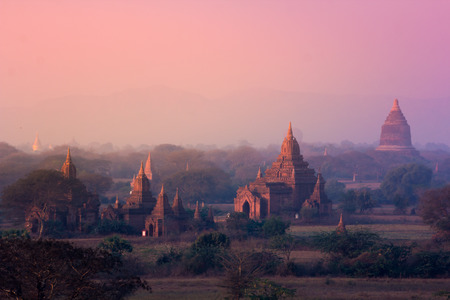 Temples in Bagan, Land of Pagoda, Myanmarの写真素材