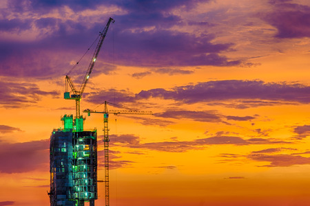 High Dynamic Range, Modern building increasing number in 
Bangkok, Thailandの写真素材