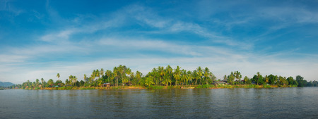 Panorama view of south of Laos, there guest house along the river to take a relax with nature...