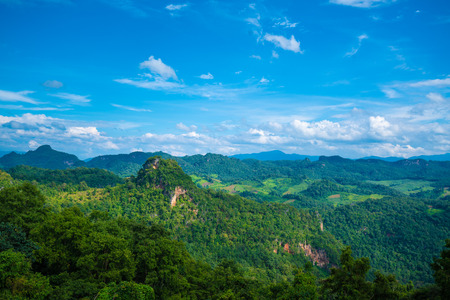 Karst range and blue sky, landscape viewの写真素材