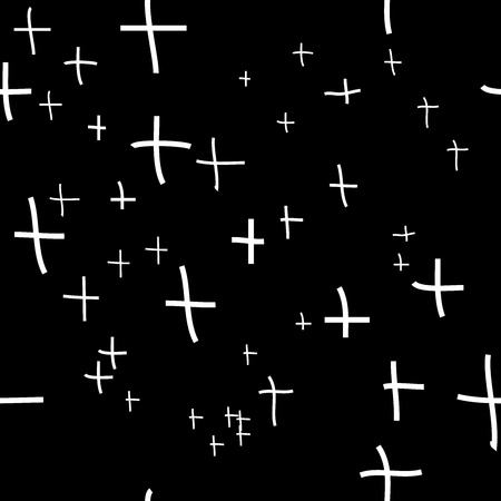 Seamless crosses background texture. Vector print seamless pattern for textileのイラスト素材