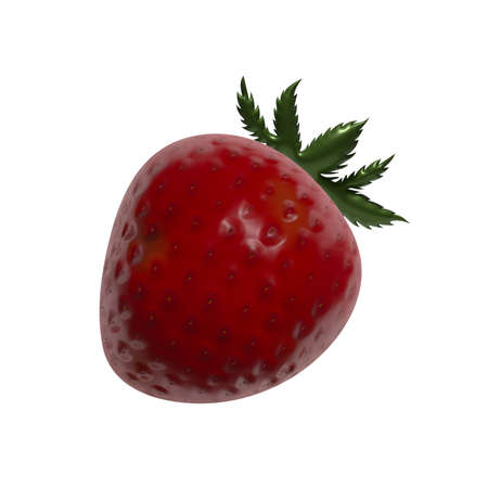 A juicy 3D strawberryのイラスト素材