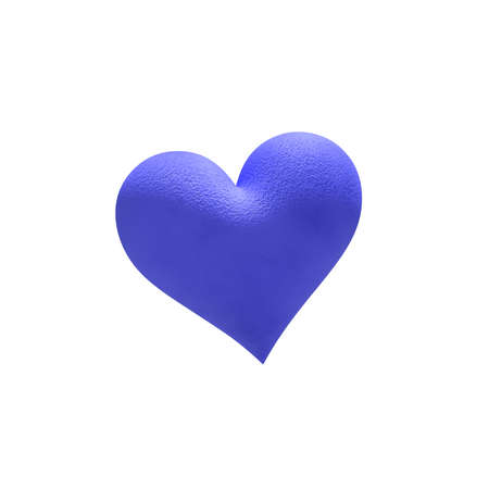 3D Blue Velvet Heartのイラスト素材
