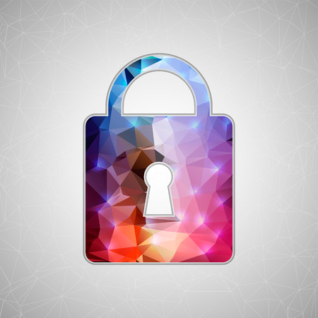 Creative concept vector icon of padlock for Web and Mobile Applications. Vector illustration creative template design, Business software and social media.のイラスト素材