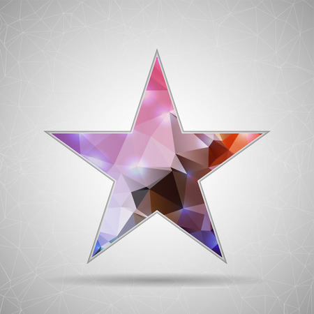Abstract Creative concept vector icon of star for Web and Mobile Applications isolated on background. Vector illustration template design, Business infographic and social media, origami icons.Abstract Creative concept vector icon of star for Web and Mobilのイラスト素材