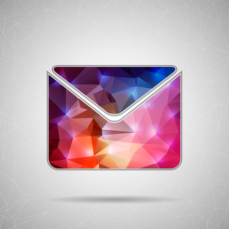 Creative concept vector icon of envelope for Web and Mobile Applications isolated on white background. Vector illustration creative template design, Business software and social media.のイラスト素材