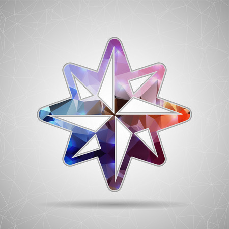 Creative concept vector icon of snowflake for Web and Mobile Applications isolated on background. Vector illustration creative template design, Business software and social media.のイラスト素材