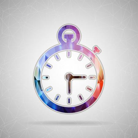 Abstract Creative concept vector icon of  stopwatch for Web and Mobile Applications isolated on...