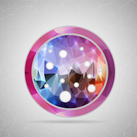 Abstract Creative concept vector icon of pizza for Web and Mobile Applications isolated on background. Vector illustration template design, Business infographic and social media, origami icons.のイラスト素材