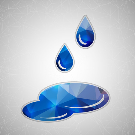 Abstract Creative concept vector icon of puddle for Web and Mobile Applications isolated on background. Vector illustration template design, Business infographic and social media, origami icons.のイラスト素材