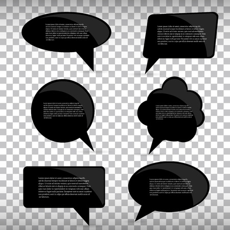  Creative concept  empty speech bubbles set For web and mobile applications isolated on backgroundのイラスト素材