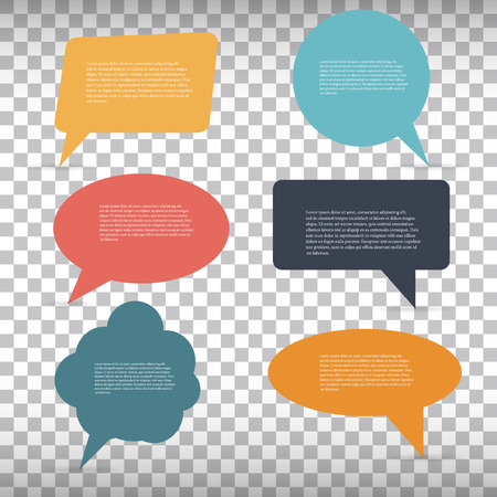  Creative concept  empty speech bubbles set For web and mobile applications isolated on backgroundのイラスト素材