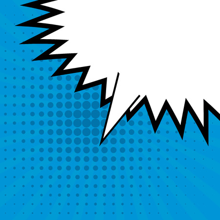 Abstract Creative concept vector comics pop art style blank layout template with clouds beams and isolated dots pattern on background. のイラスト素材