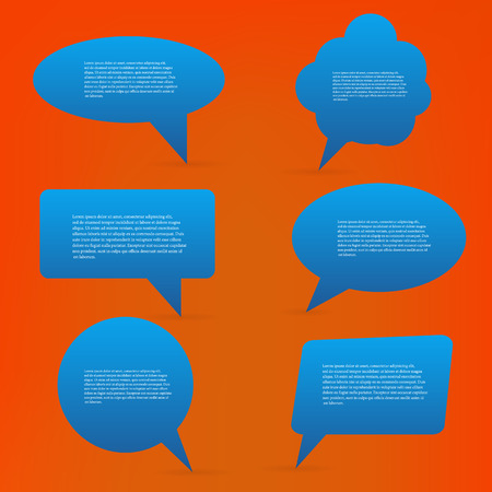 Abstract Creative concept vector empty speech bubbles set. For web and mobile applications isolated on background, illustration template design, presentation, business infographic and social media.のイラスト素材