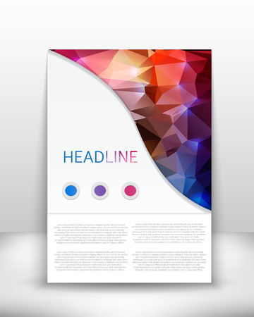 Abstract Creative concept vector booklet list for Web and Mobile Applications, art template design, business infographic card, color page, brochure leaf, cool banner, book, poster, cover, event flyer.のイラスト素材