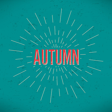Abstract Creative concept design layout with text - autumn. For web and mobile icon isolated , art template, retro elements, identity, labels, badge, ink, tag, card.のイラスト素材