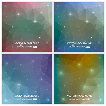 Abstract Creative concept vector multicolored blurred background set. For Web and Mobile Applications, art illustration template design, business infographic and social media, modern decoration.のイラスト素材