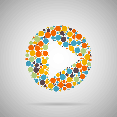 Abstract Creative concept vector play icon for Web and Mobile Applications isolated on background. Vector illustration template design, Business infographic and social media icons.のイラスト素材