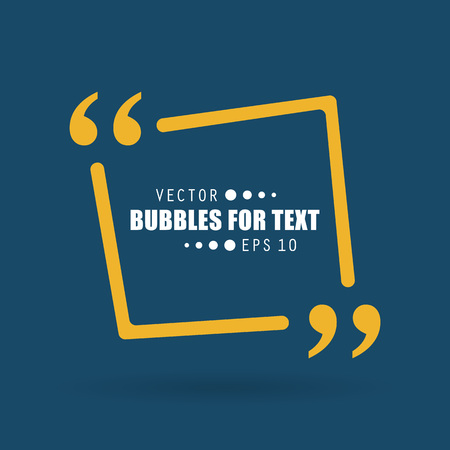 Abstract concept vector empty speech square quote text bubble. For web and mobile app isolated on background, illustration template design, creative presentation, business infographic social media.のイラスト素材