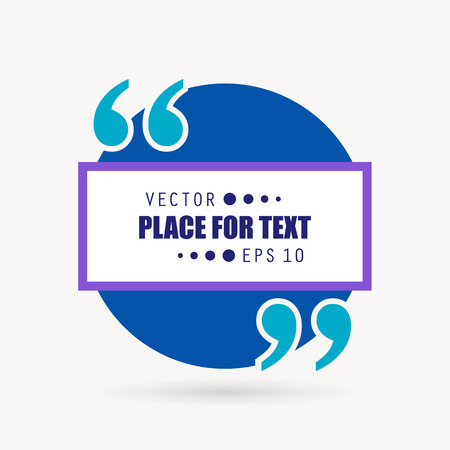 Abstract concept vector empty speech square quote text bubble. For web and mobile app isolated on background, illustration template design, creative presentation, business infographic social media.のイラスト素材