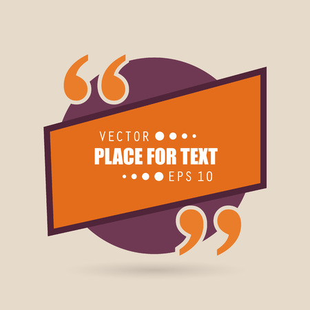 Abstract concept vector empty speech square quote text bubble. For web and mobile app isolated on background, illustration template design, creative presentation, business infographic social media.のイラスト素材