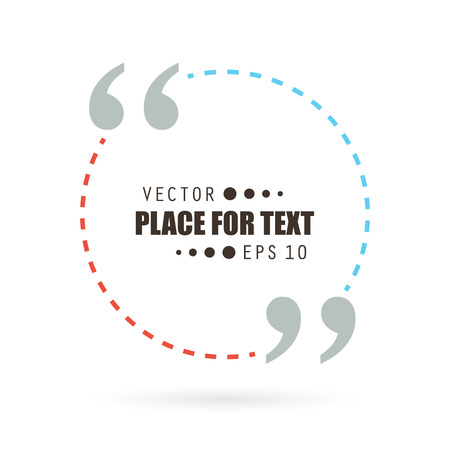Abstract concept vector empty speech square quote text bubble. For web and mobile app isolated on background, illustration template design, creative presentation, business infographic social media.のイラスト素材