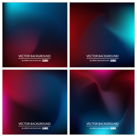 Abstract Creative concept vector multicolored blurred background set. For Web and Mobile Applications, art illustration template design, business infographic and social media, modern decoration.のイラスト素材