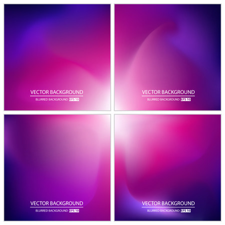 Abstract Creative concept vector multicolored blurred background set. For Web and Mobile Applications, art illustration template design, business infographic and social media, modern decoration.のイラスト素材