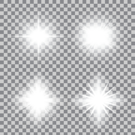 Creative concept Vector set of glow light effect stars bursts with sparkles isolated on background. For illustration template art design, banner for Christmas celebrate, magic flash energy ray.のイラスト素材