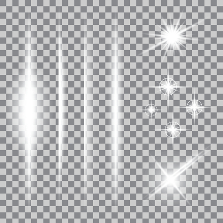Creative concept Vector set of glow light effect stars bursts with sparkles isolated on background. For illustration template art design, banner for Christmas celebrate, magic flash energy ray.のイラスト素材