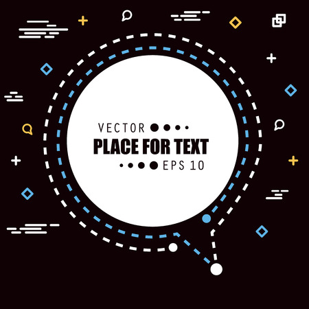 Abstract concept vector empty speech square quote text bubble. For web and mobile app isolated on background, illustration template design, creative presentation, business infographic social media.のイラスト素材