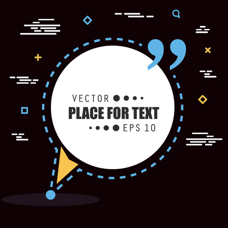 Abstract concept vector empty speech square quote text bubble. For web and mobile app isolated on background, illustration template design, creative presentation, business infographic social media.のイラスト素材