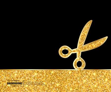 Creative vector scissor. Art illustration template background. For presentation, layout, brochure, logo, page, print, banner, poster, cover, booklet, business infographic, wallpaper, sign, flyer.のイラスト素材