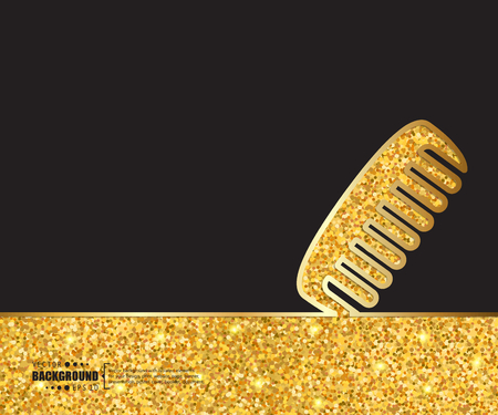 Creative vector hair brush. Art illustration template background. For presentation, layout, brochure, logo, page, print, banner, poster, cover, booklet, business infographic, wallpaper, sign, flyer.のイラスト素材