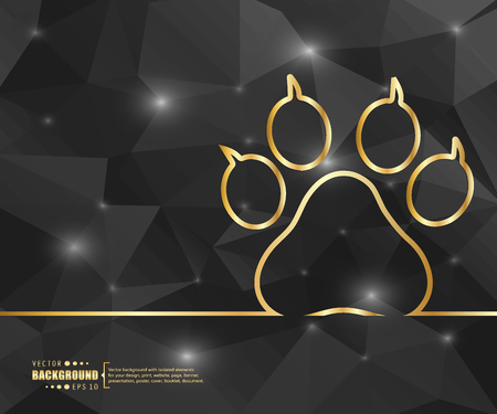 Creative vector animal footprint.のイラスト素材