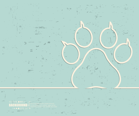 Creative vector animal footprint.のイラスト素材