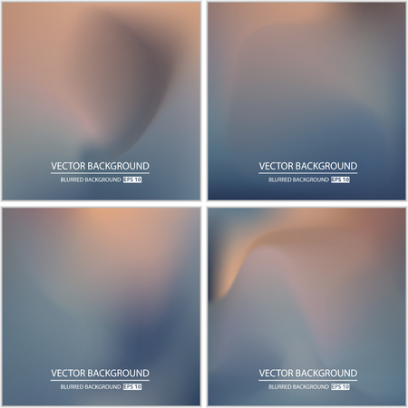 Abstract Creative concept vector multicolored blurred background set. For Web and Mobile Applications, art illustration template design, business infographic and social media, modern decoration.のイラスト素材