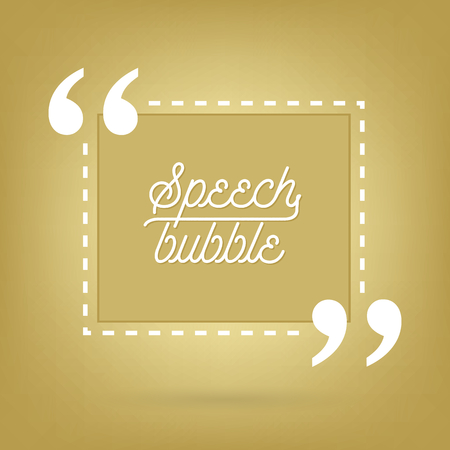 Abstract concept vector empty speech square quote text bubble. For web and mobile app isolated on background, illustration template design, creative presentation, business infographic social media.のイラスト素材