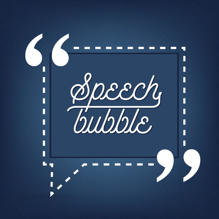 Abstract concept vector empty speech square quote text bubble. For web and mobile app isolated on background, illustration template design, creative presentation, business infographic social media.のイラスト素材
