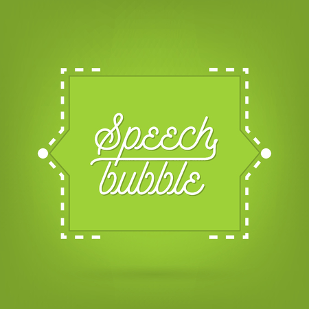 Abstract concept vector empty speech square quote text bubble. For web and mobile app isolated on background, illustration template design, creative presentation, business infographic social media.のイラスト素材