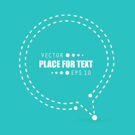 Abstract concept vector empty speech square quote text bubble. For web and mobile app isolated on background, illustration template design, creative presentation, business infographic social media.のイラスト素材