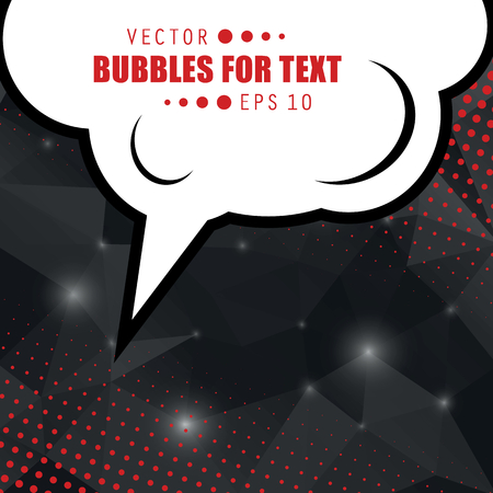 Abstract Creative concept vector comics pop art style blank layout template with clouds beams and isolated dots pattern on background. For Web and Mobile Applications, illustration template design.のイラスト素材