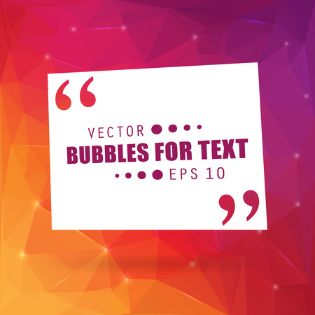 Abstract concept vector empty speech square quote text bubble. For web and mobile app isolated on background, illustration template design, creative presentation, business infographic social media.のイラスト素材