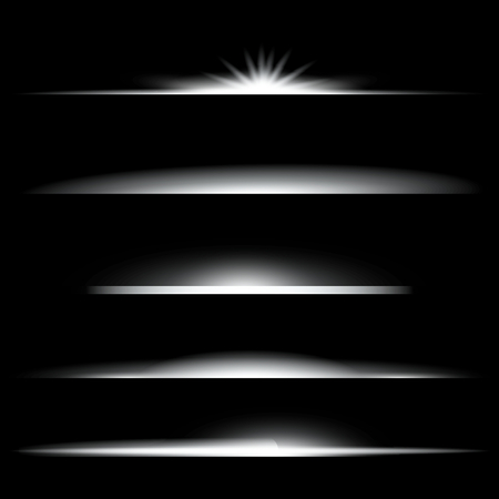Creative concept Vector set of glow light effect stars bursts with sparkles isolated on black background. For illustration template art design, banner for Christmas celebrate, magic flash energy ray.のイラスト素材
