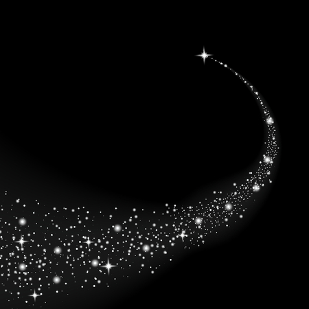 Creative concept Vector set of glow light effect stars bursts with sparkles isolated on black background. For illustration template art design, banner for Christmas celebrate, magic flash energy ray.のイラスト素材