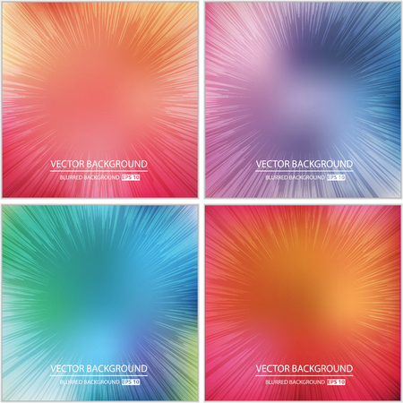 Abstract Creative concept vector multicolored blurred background set. For Web and Mobile Applications, art illustration template design, business infographic and social media, modern decoration.のイラスト素材