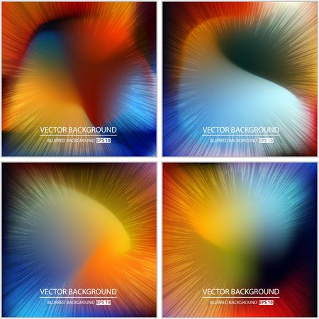 Abstract Creative concept vector multicolored blurred background set. For Web and Mobile...