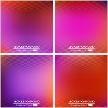 Abstract Creative concept vector multicolored blurred background set. For Web and Mobile Applications, art illustration template design, business infographic and social media, modern decoration.のイラスト素材