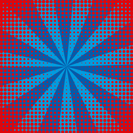 Abstract creative concept vector comics pop art style blank layout template with clouds beams and isolated dots pattern on background. For sale banner, empty bubble, illustration comic book design.のイラスト素材