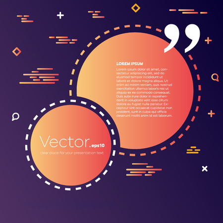 Abstract concept vector empty speech square quote text bubble. For web and mobile app isolated on background, illustration template design, creative presentation, business infographic social media.のイラスト素材